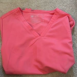 Women’s pink figs scrub top